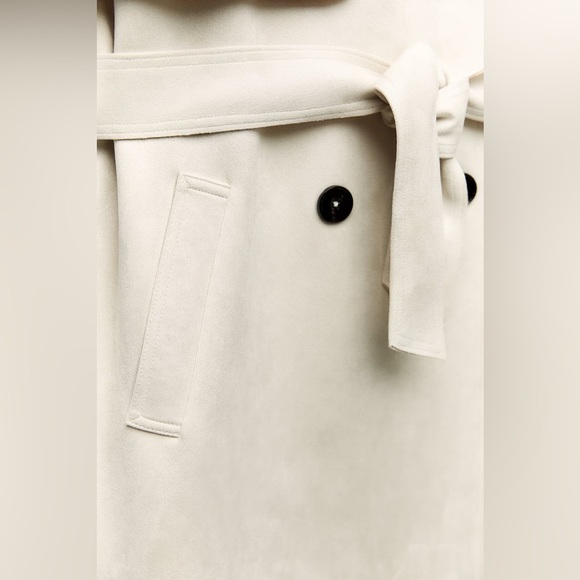 ZARA ~ LONG FAUX SUEDE WAISTCOAT - Picture 10 of 11